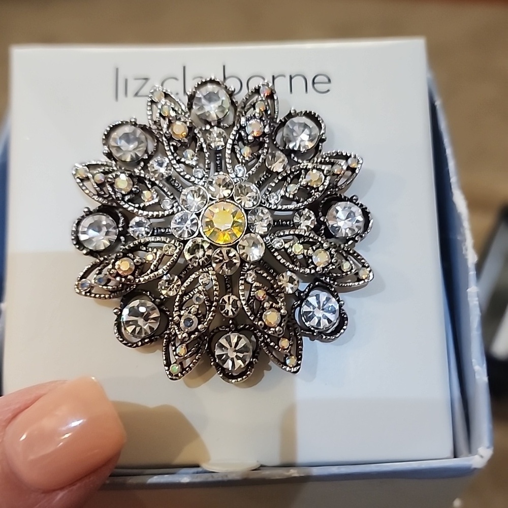 Bundle- Jewelery Inc Liz Claiborne Stunning Broach, Resting Beach Face & More - Picture 2 of 10